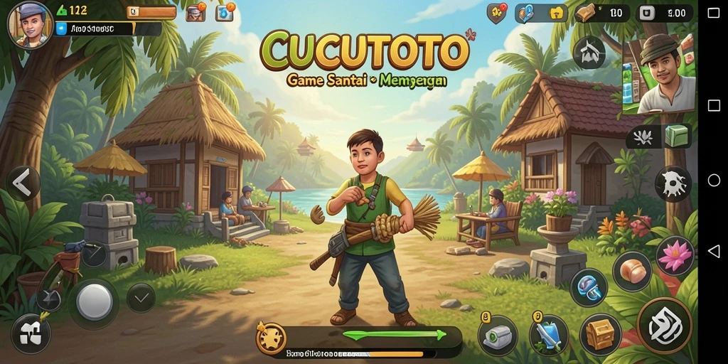 Tampilan gameplay CUCUTOTO yang mengasyikkan dan penuh warna.
