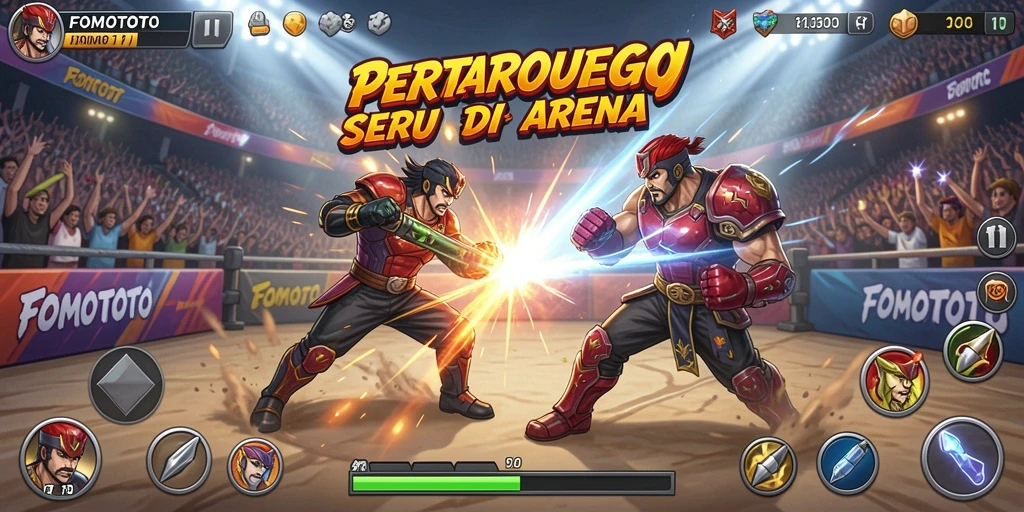 Tampilan gameplay menarik dari FOMOTOTO yang penuh aksi.