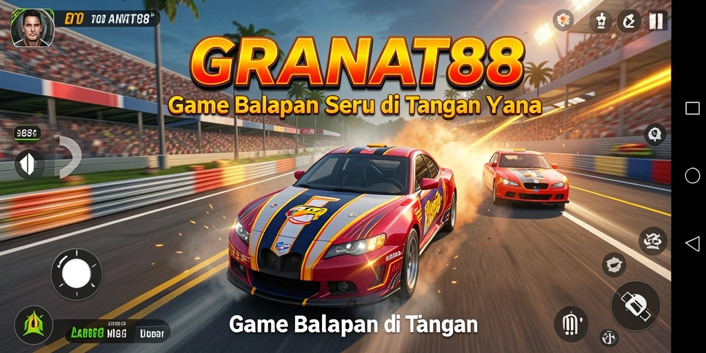 Tampilan gameplay balapan yang seru dan mendebarkan di GRANAT88.