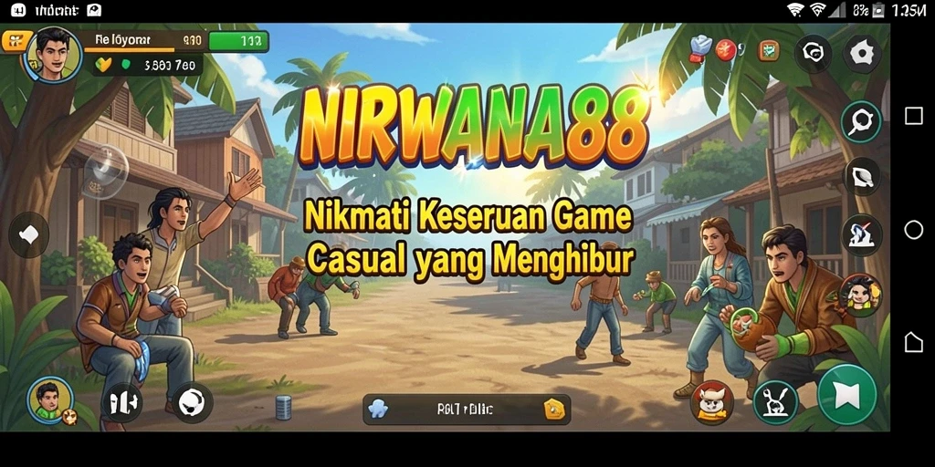 Screenshot utama NIRWANA88 menampilkan gameplay yang menyenangkan dan penuh warna.