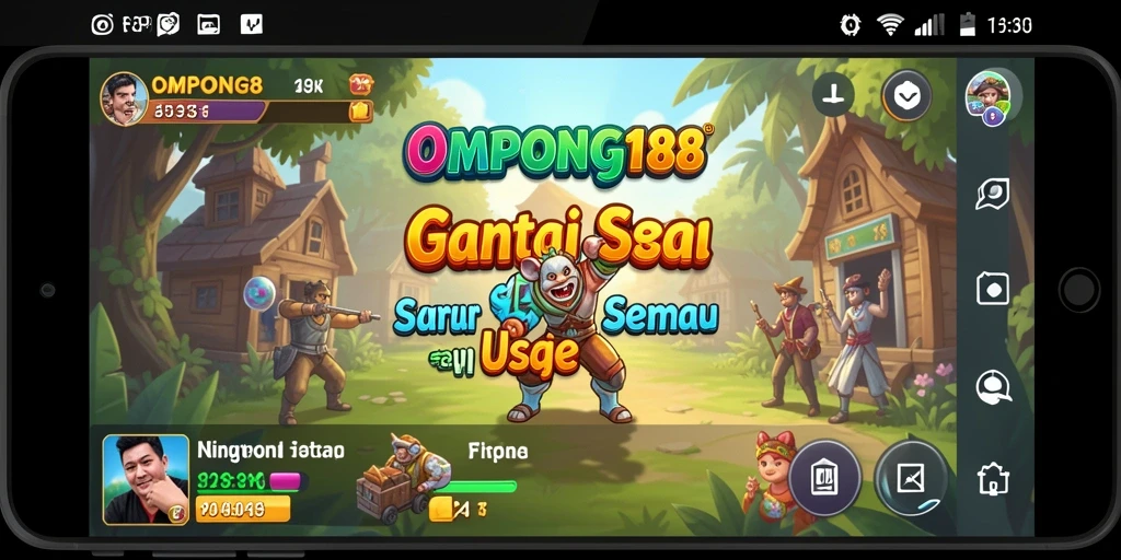 Tampilan gameplay OMPONG188 yang menarik dan ceria.