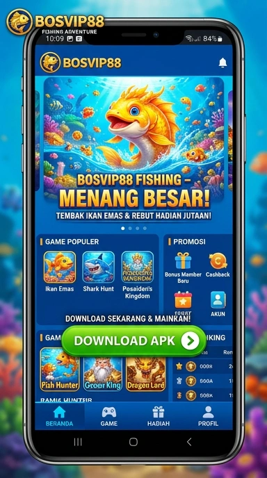 Tampilan utama aplikasi bosvip88 yang menarik dan mudah dipahami.